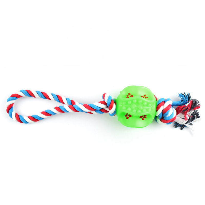 Rope Ball Chew Toy Dental Cleaning Bumps