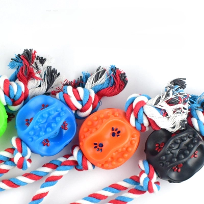Rope Ball Chew Toy Dental Cleaning Bumps 02