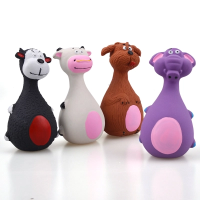 Animal Squeeze Sound Latex Chew Toy Four Styles 01
