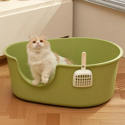 Jumbo Open Top Litter Box Extra Deep Walls 02
