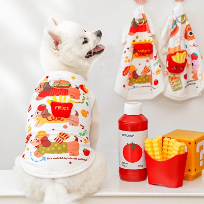 Cute Fast Food Pattern Pet Cooling Summer Vest 01