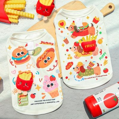 Cute Fast Food Pattern Pet Cooling Summer Vest 02