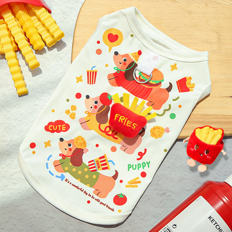 Cute Fast Food Pattern Pet Cooling Summer Vest