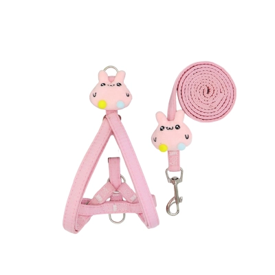 Rabbit Pattern Harness Leash Set Escape Proof 02