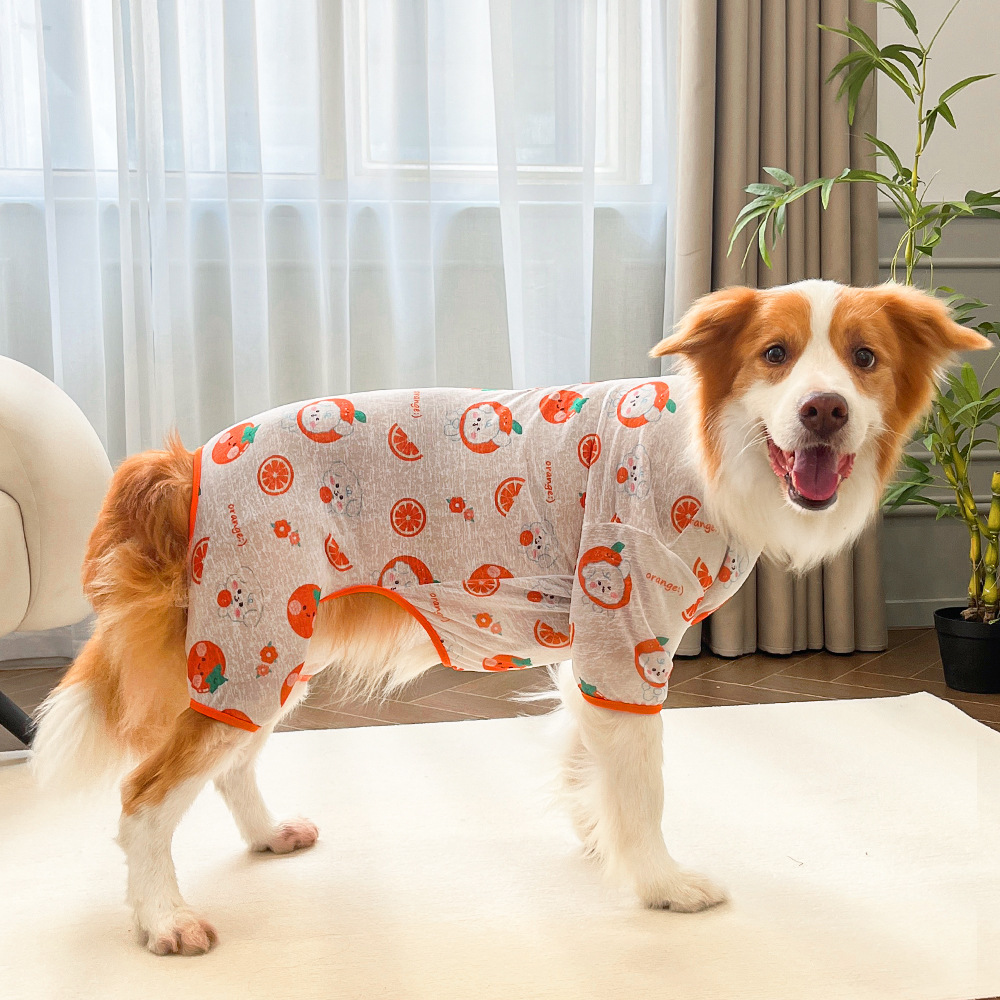 Fruit Pattern Pet Pajamas Four Legs Outfit