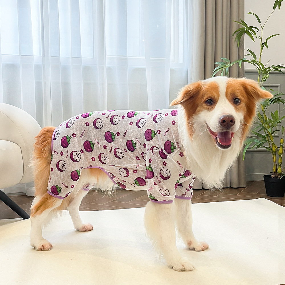 Fruit Pattern Pet Pajamas Four Legs Outfit