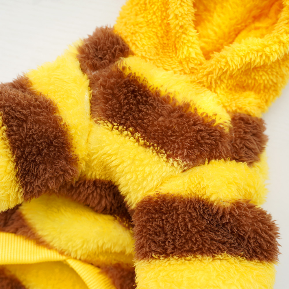 Bee Costume Pet Outfit Plush Warm Winter Wear