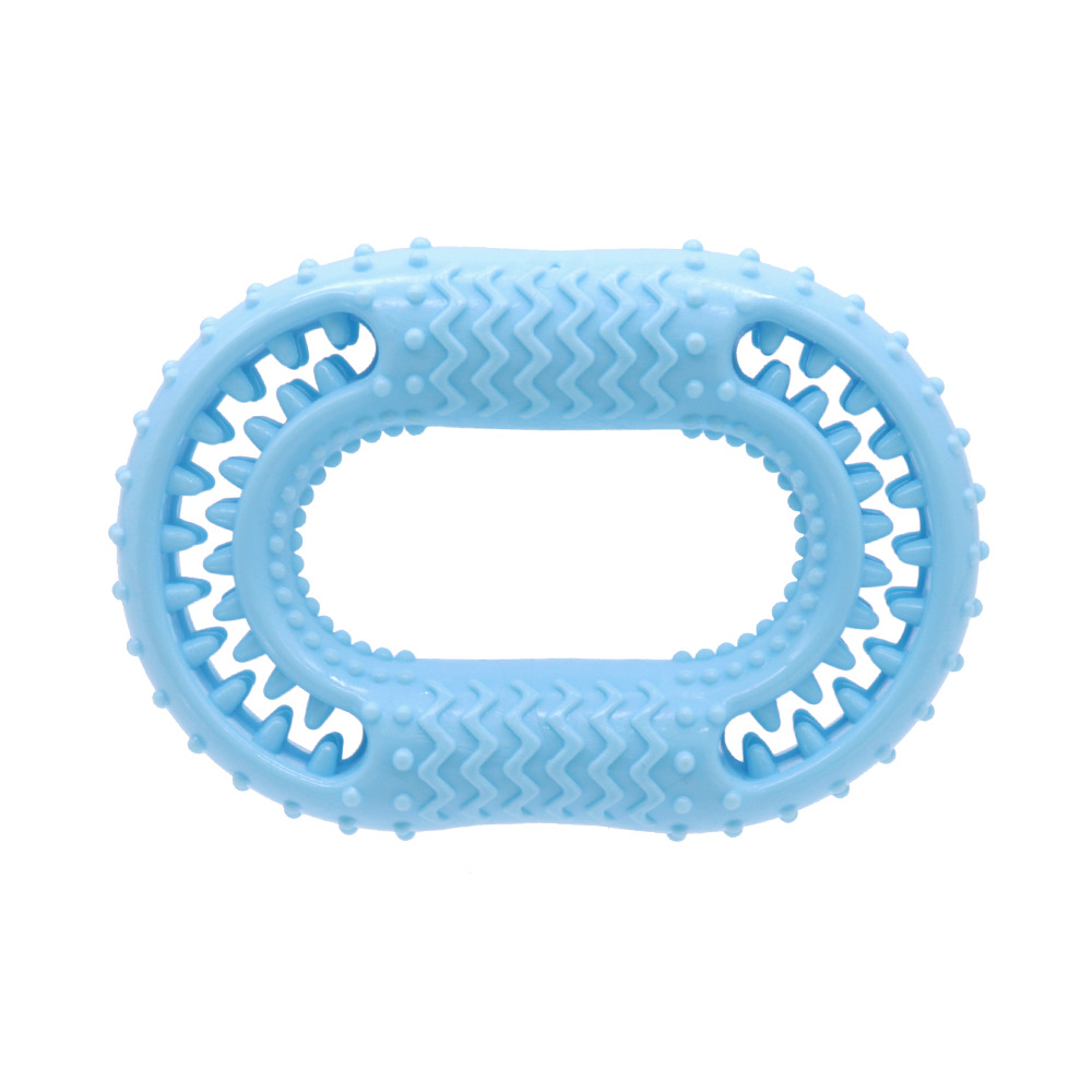 TPR Chew Ring Dog Toy Teeth Cleaning Bumps