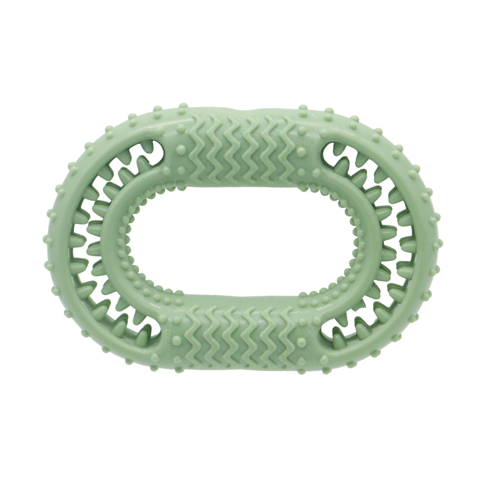 TPR Chew Ring Dog Toy Teeth Cleaning Bumps