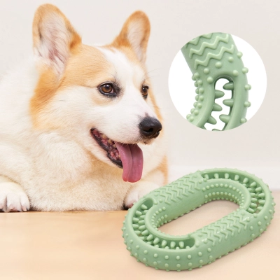 TPR Chew Ring Dog Toy Teeth Cleaning Bumps 01