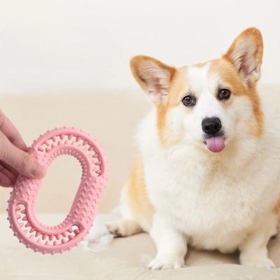 TPR Chew Ring Dog Toy Teeth Cleaning Bumps 02