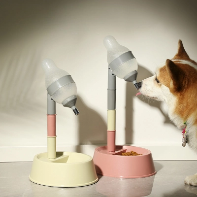 Adjustable Pet Waterer Height Control Drinking Fountain 02