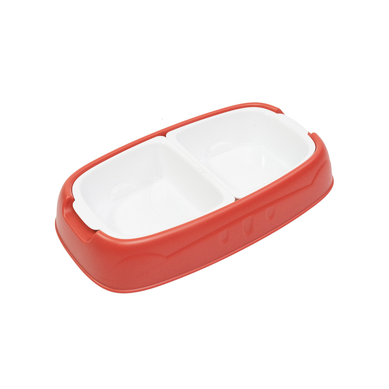 Pet Double Bowl Non Slip Splash Proof Feeder