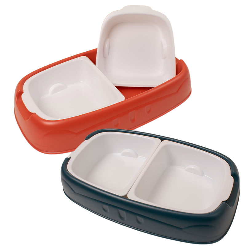 Pet Double Bowl Non Slip Splash Proof Feeder