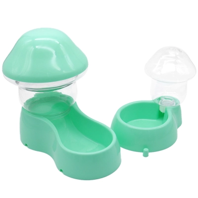 Mushroom Pet Feeder Waterer Set Automatic Dispenser 01