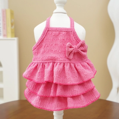Pet Princess Dress Tiered Ruffle Sleeveless Summer Outfit 02