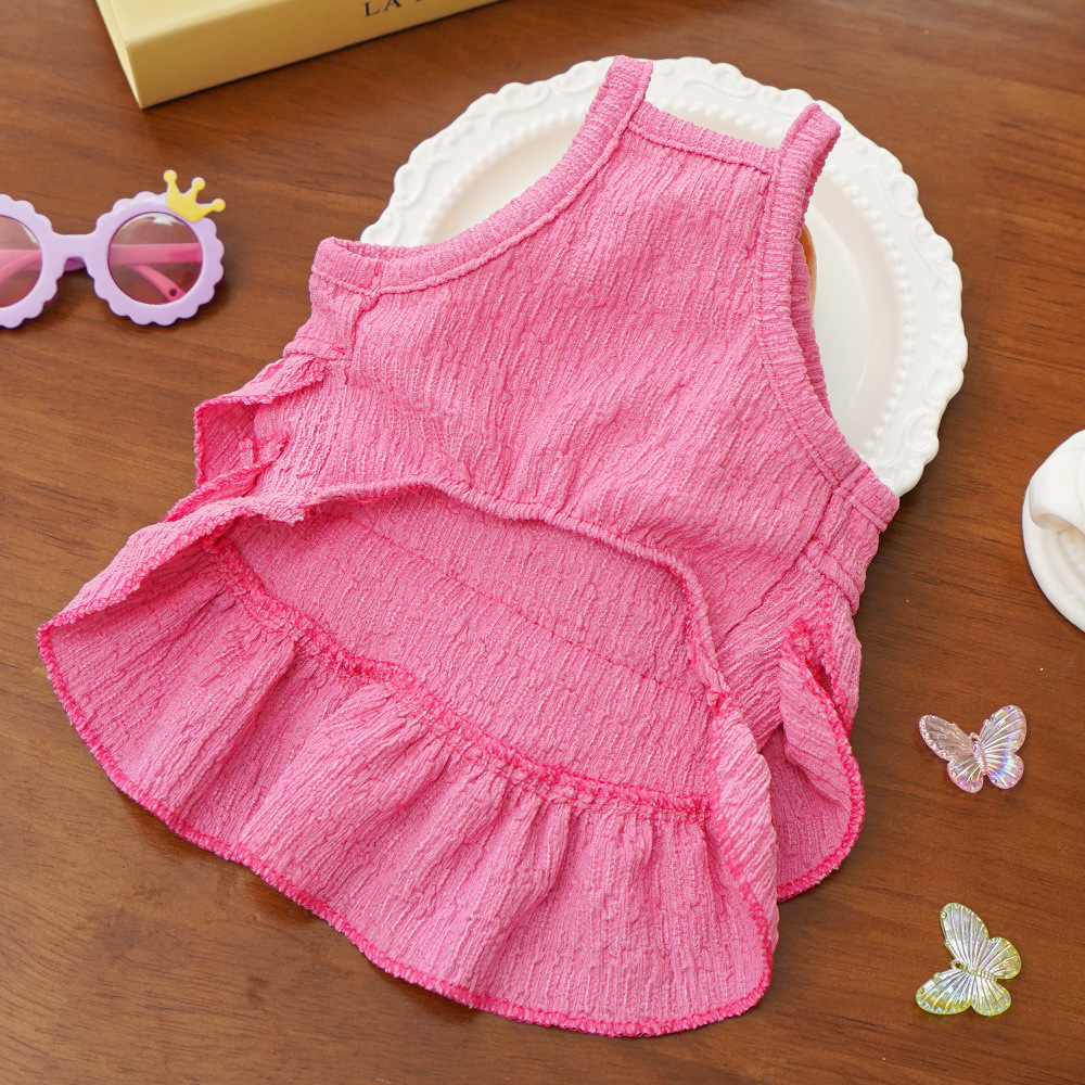 Pet Princess Dress Tiered Ruffle Sleeveless Summer Outfit
