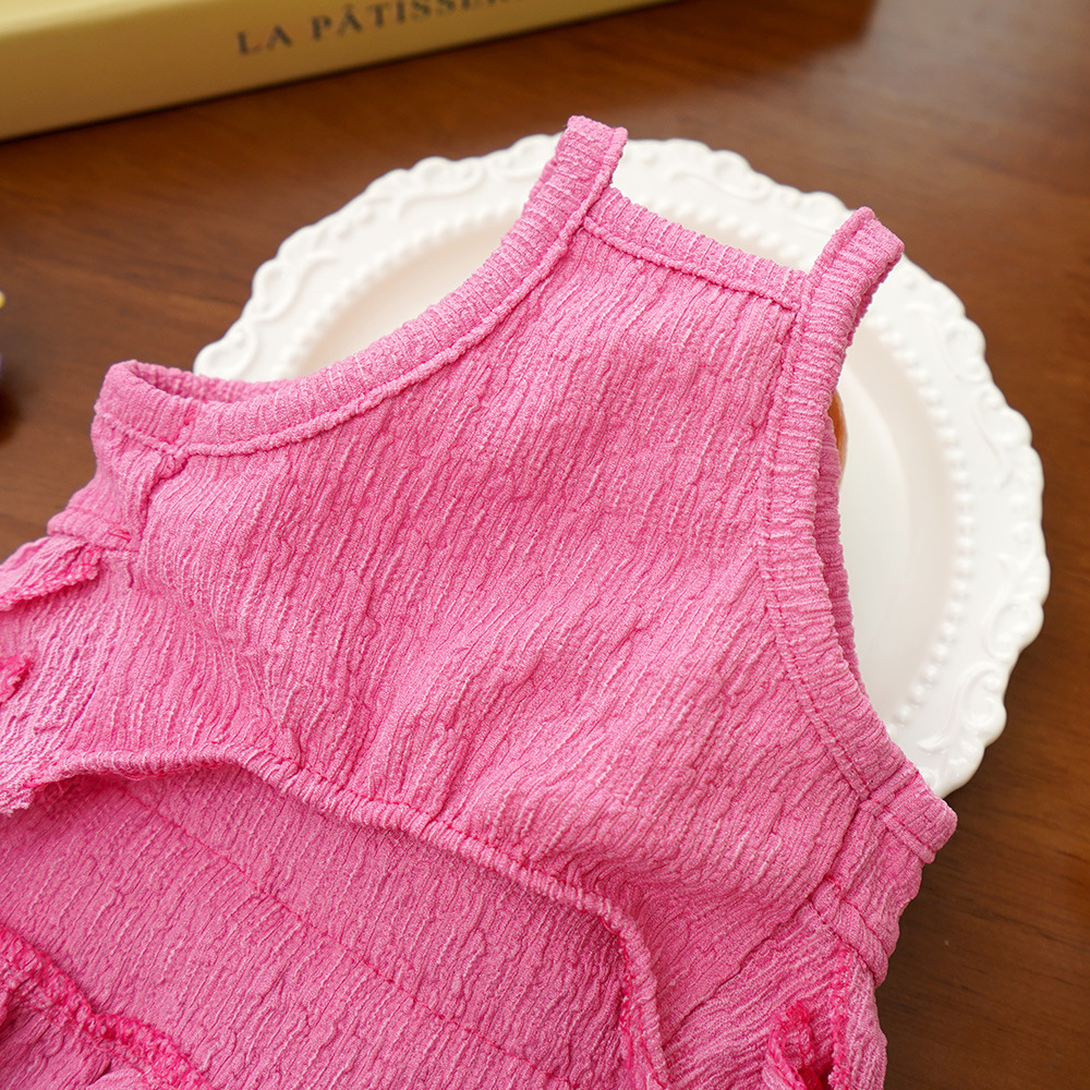 Pet Princess Dress Tiered Ruffle Sleeveless Summer Outfit