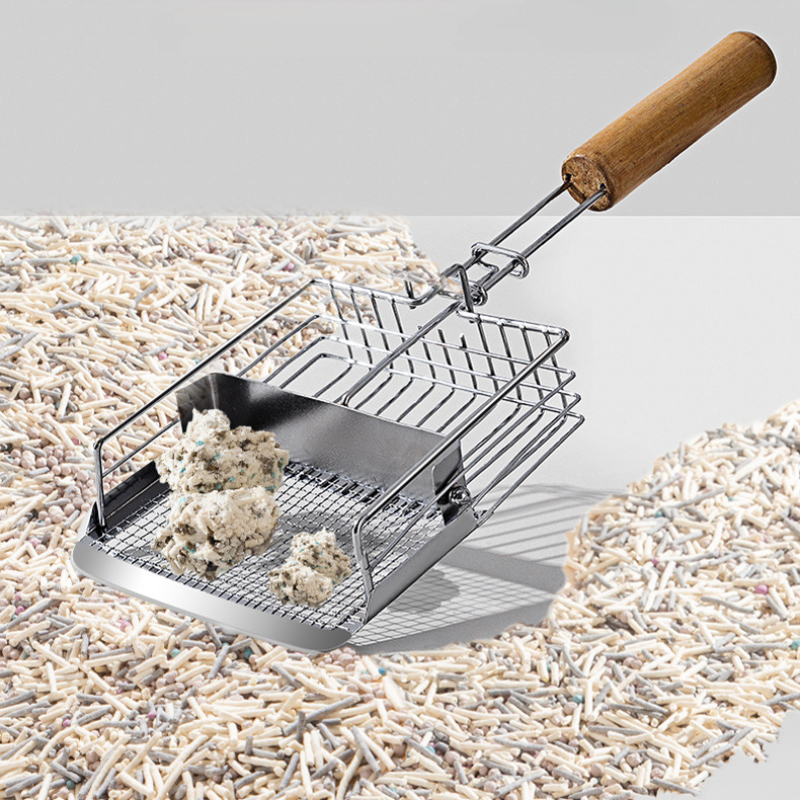 Metal Litter Scoop Dual Mesh Cat Toilet Shovel