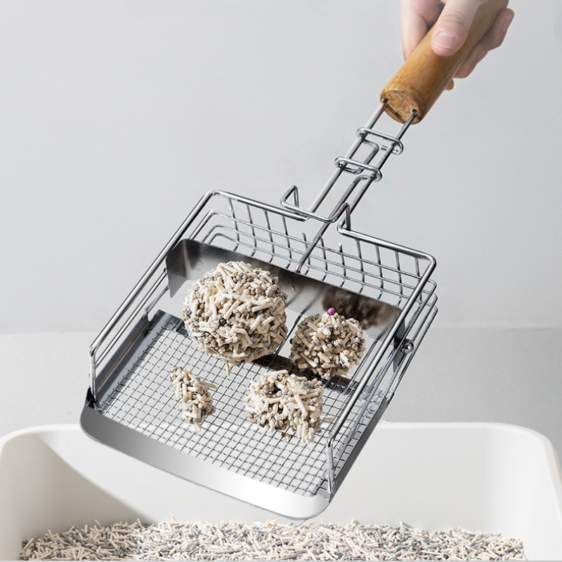 Metal Litter Scoop Dual Mesh Cat Toilet Shovel