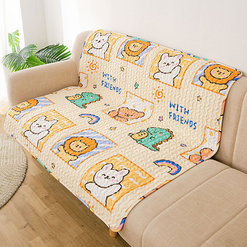 Pet Cooling Mat Soft Plush Square Floor Cushion