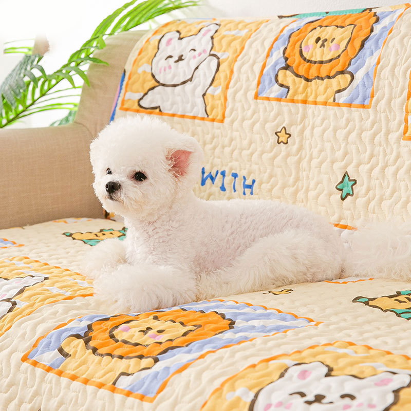 Pet Cooling Mat Soft Plush Square Floor Cushion