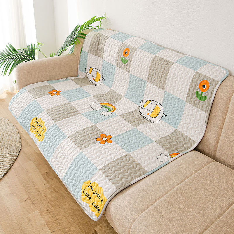 Pet Cooling Mat Soft Plush Square Floor Cushion