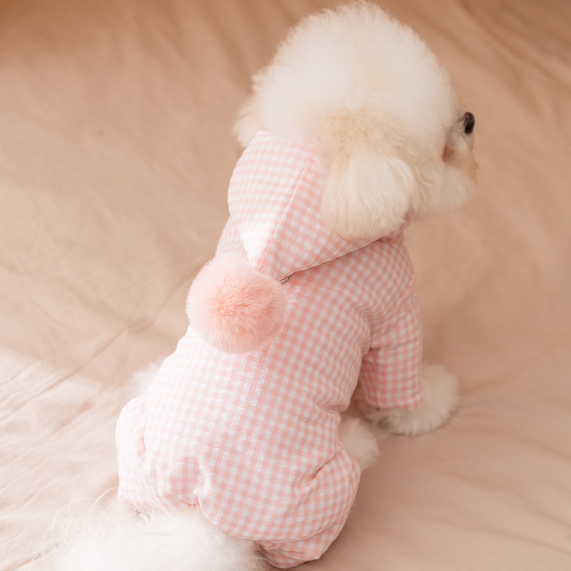 Pet Christmas Hoodie Plaid Pattern Four Legs Design