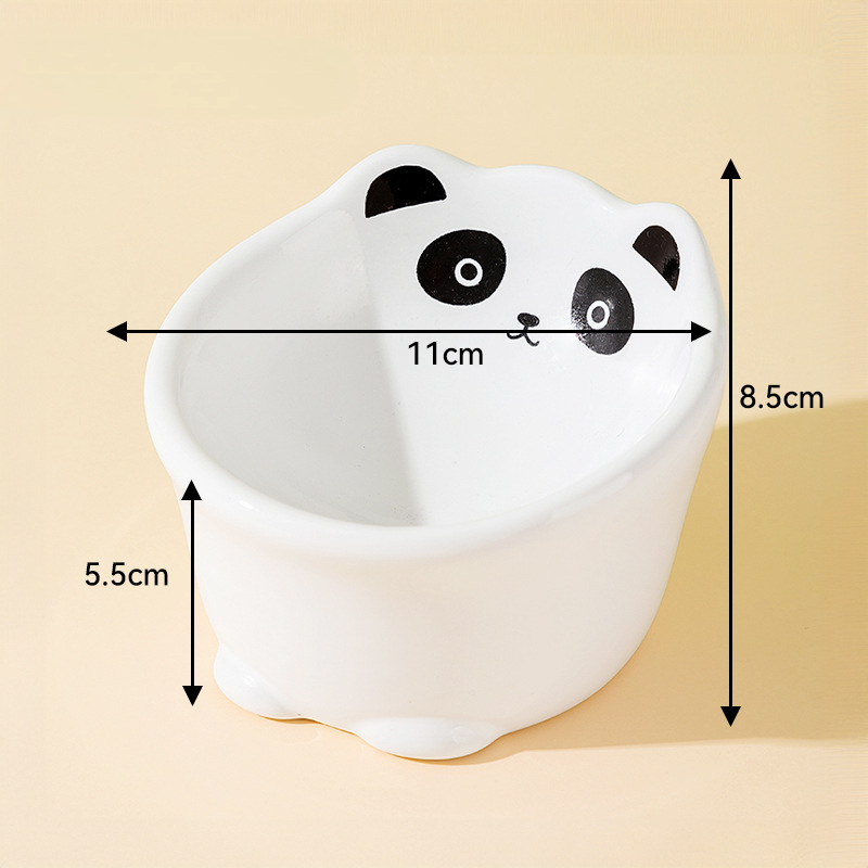 Ceramic Pet Bowl Duck Shape Anti Spill Design