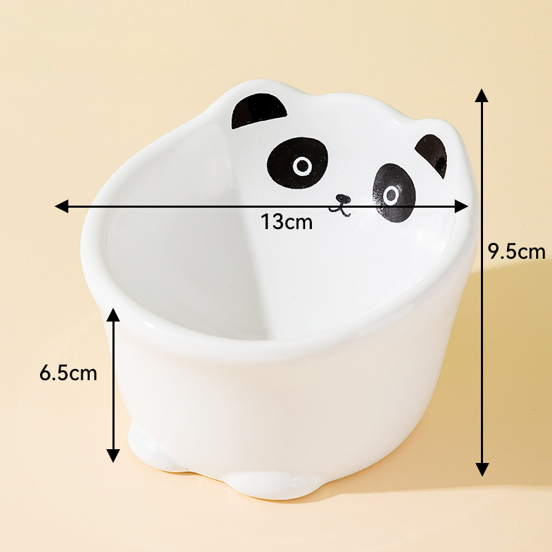 Ceramic Pet Bowl Duck Shape Anti Spill Design