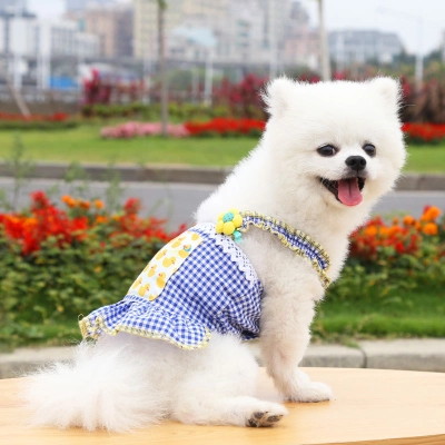 Pet Strawberry Dress Summer Cotton Sleeveless Apron Style 02