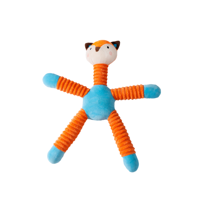 Pet Chew Squeaky Toy Five Side Fox Design