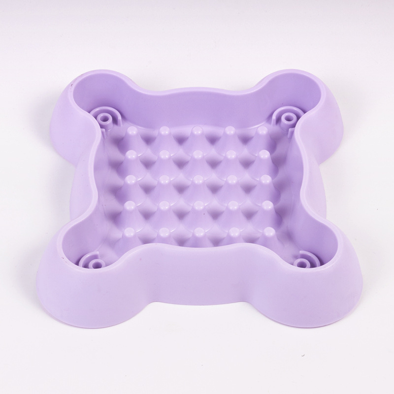 Pet Slow Feeder Bowl Bone Shape Non Slip Base