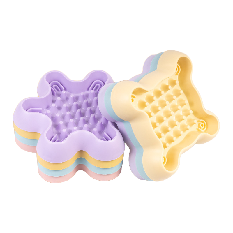 Pet Slow Feeder Bowl Bone Shape Non Slip Base