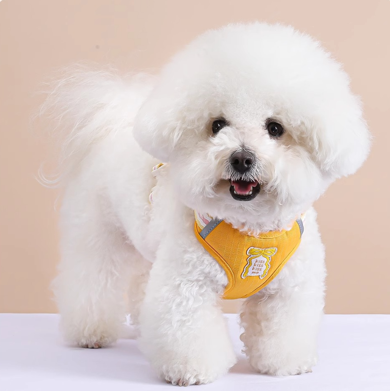 Pet Harness Vest Bow Tie Escape Proof Design