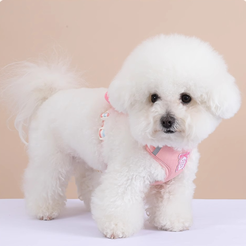 Pet Harness Vest Bow Tie Escape Proof Design