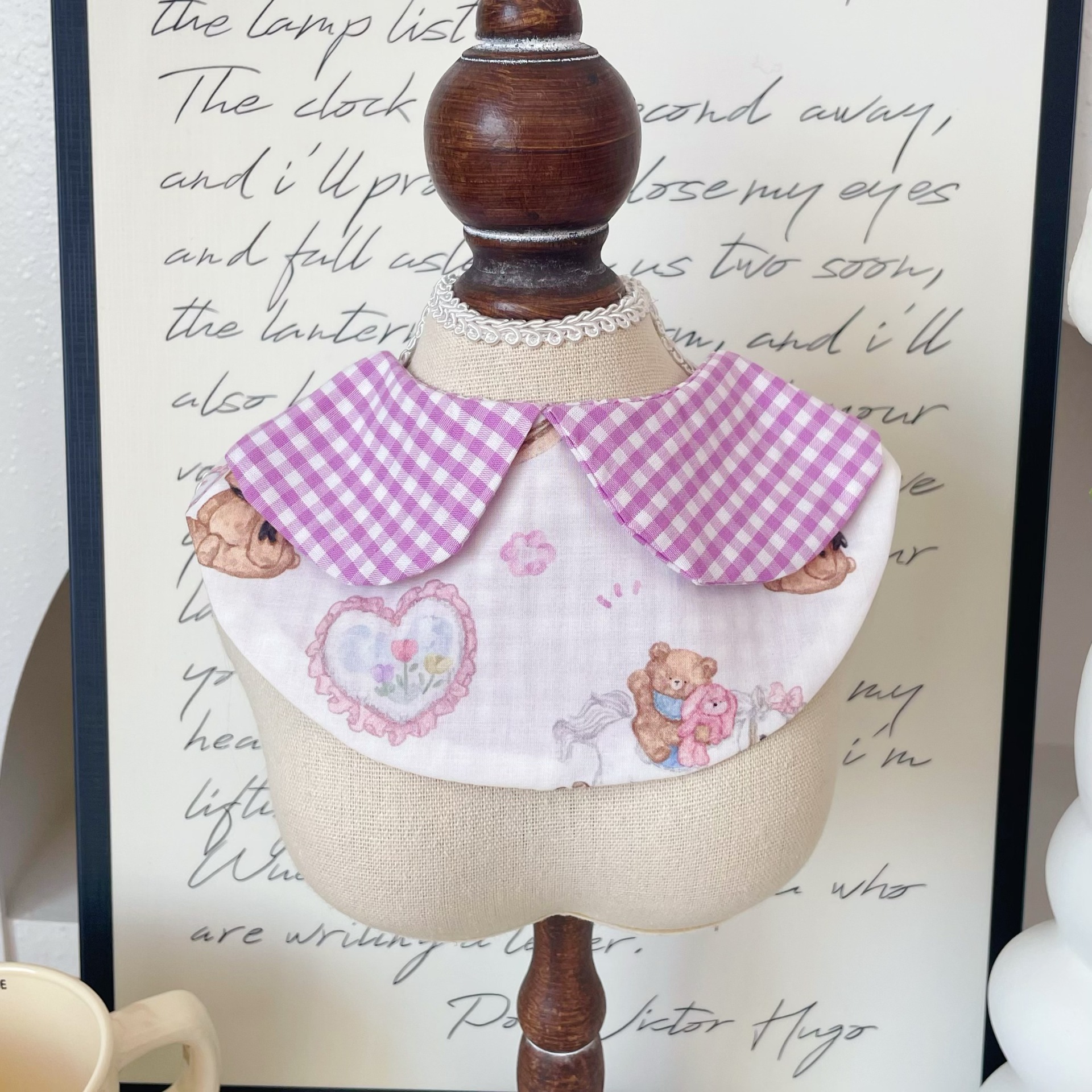 Pet Summer Cotton Bib Cherry Rabbit Floral Print