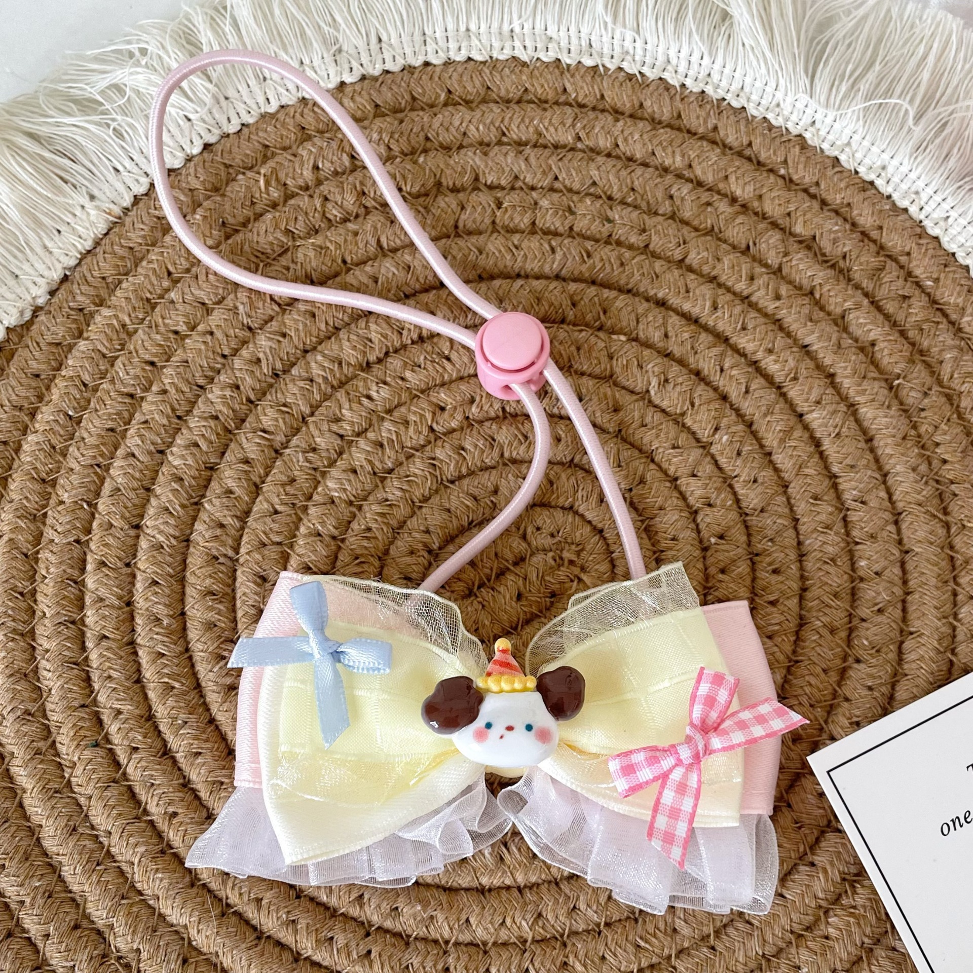 Pet Cartoon Bow Collar Pig Dog Cat