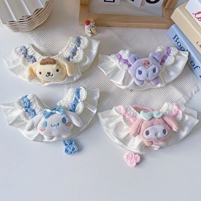 Pet Knit Collar Plush Toy Pastel Colors 02