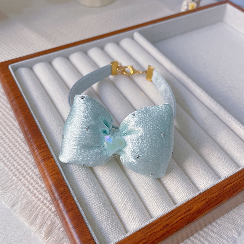 Pet Bow Collar Set Four Pastel Colors