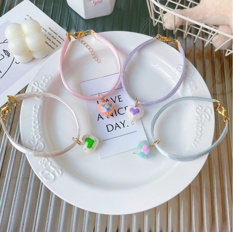 Pet Heart Collar Glitter Pendant Four Colors