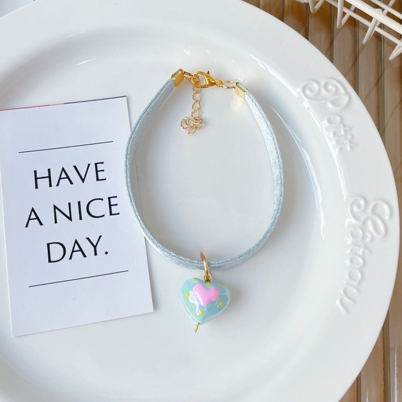Pet Heart Collar Glitter Pendant Four Colors