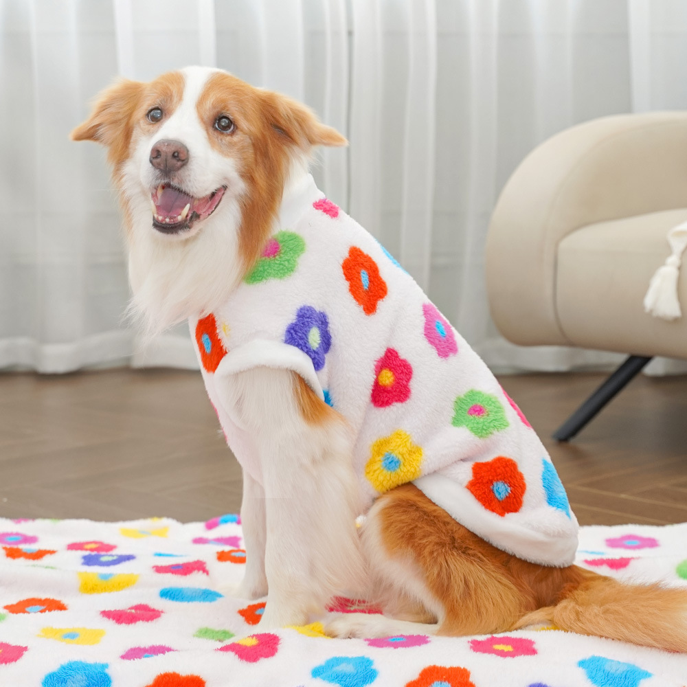 Pet Floral Outfit Set Soft Plush Design