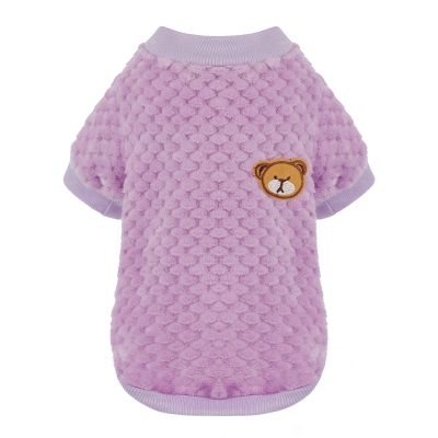 Pet Knit Shirt Set Bear Embroidery Design 01