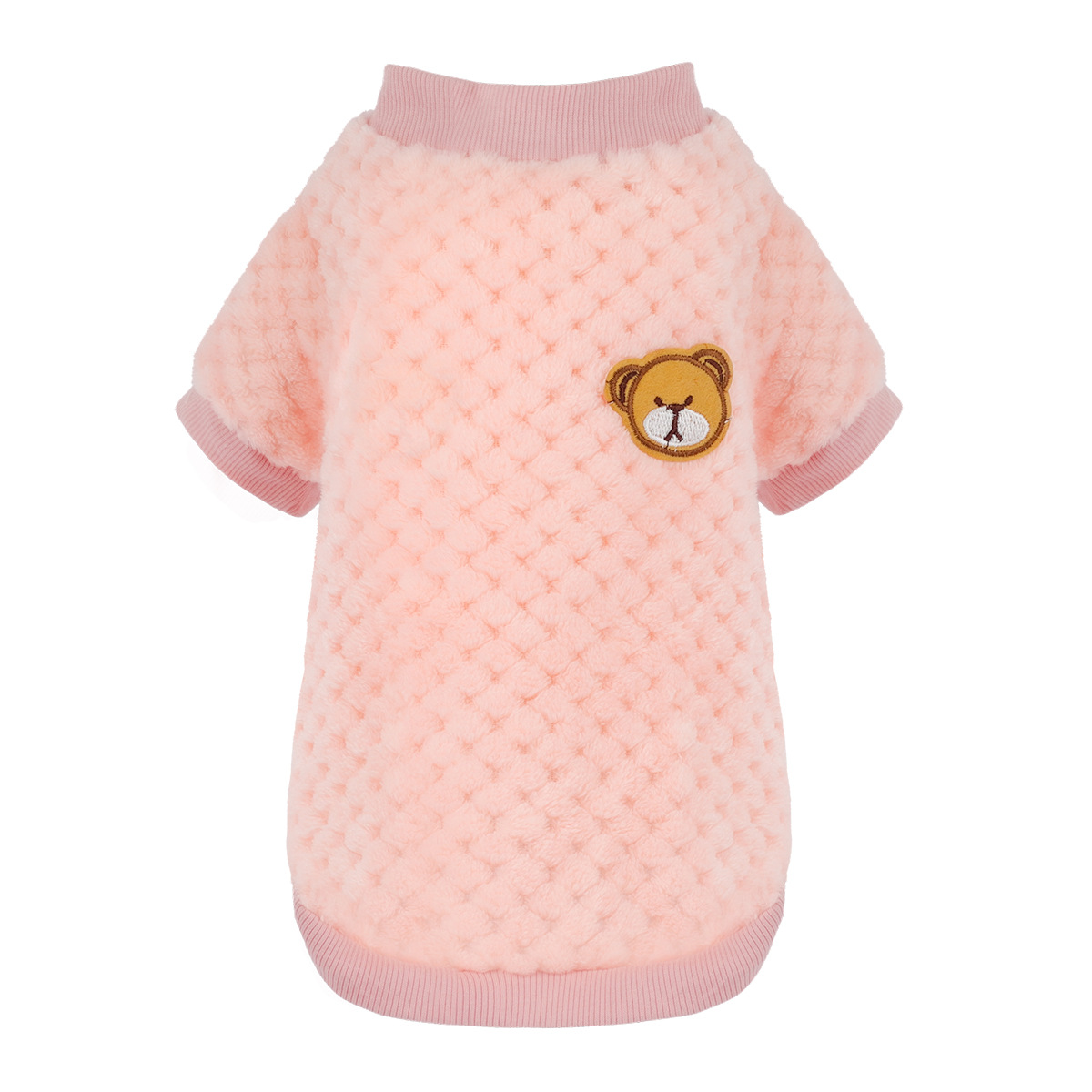 Pet Knit Shirt Set Bear Embroidery Design