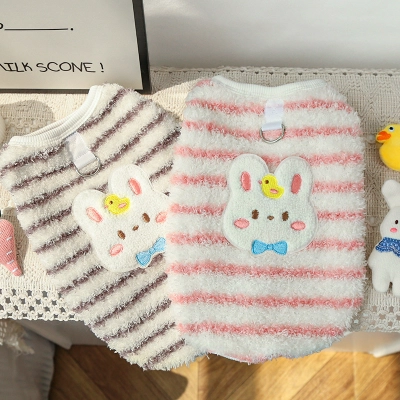 Pet Bunny Sweater Set Duck Plush Toy 02