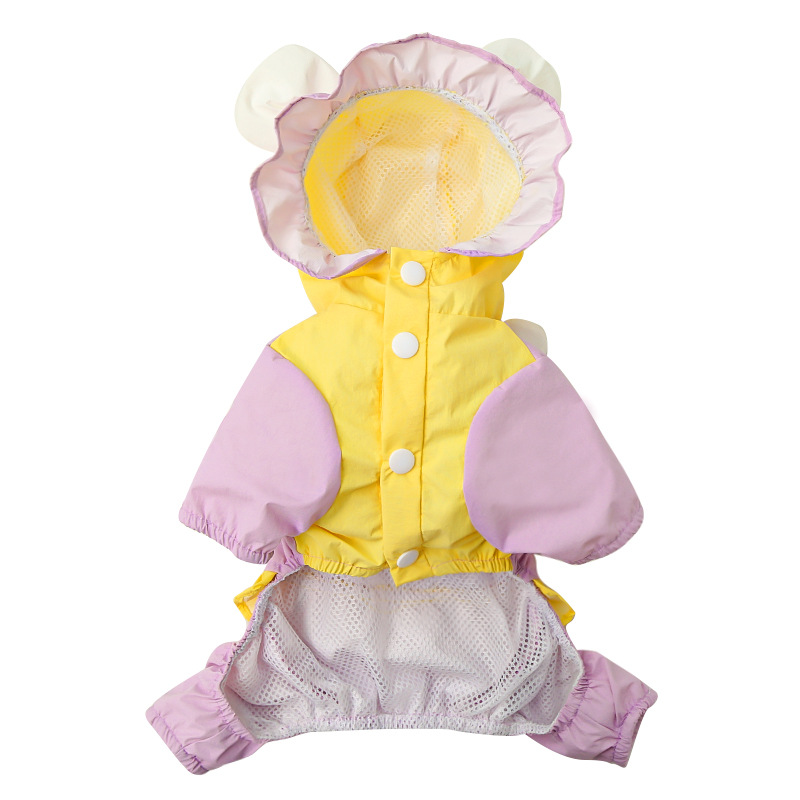 Pet Raincoat Set Hooded Waterproof Windproof Design