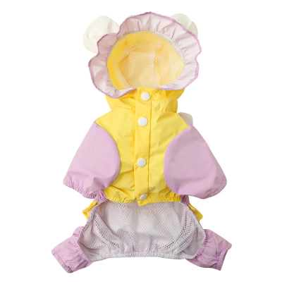 Pet Raincoat Set Hooded Waterproof Windproof Design 02