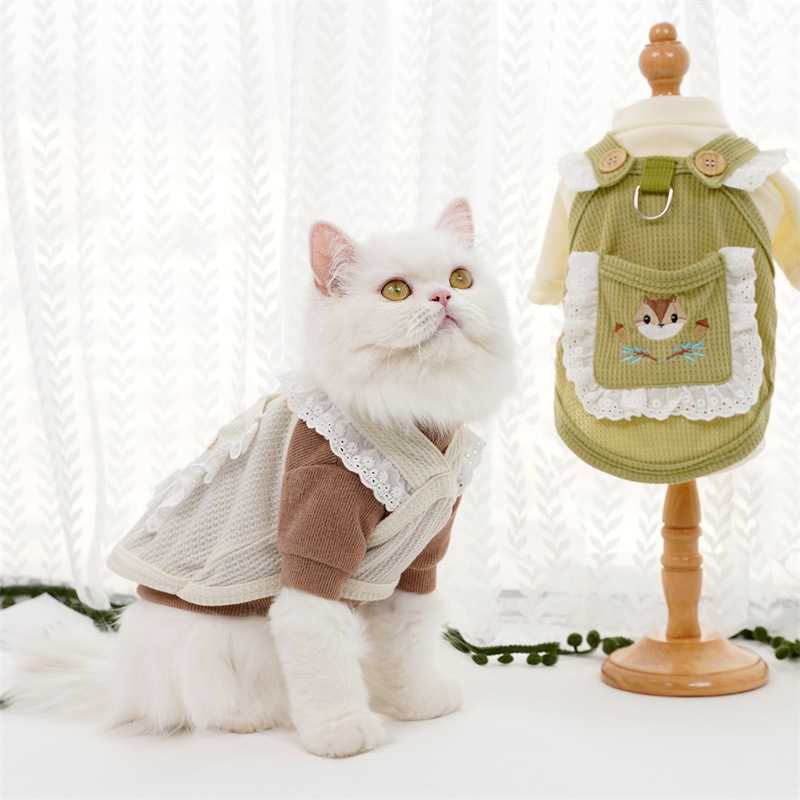 Pet Suspenders Outfit Squirrel Embroidery Design