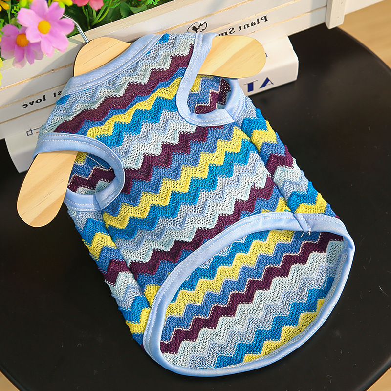 Pet Sleeveless Vest Set Color Block Design
